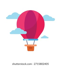 Red insulated bouncy balloon illustrator