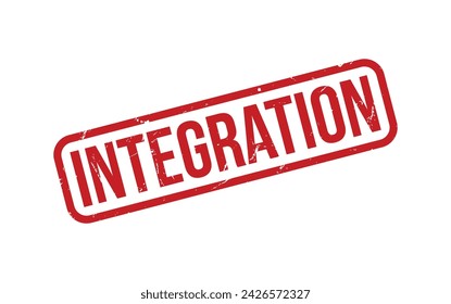 Red Integration Rubber Stamp Seal Vector