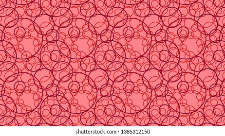 Red Intersecting Circles Background Pattern
