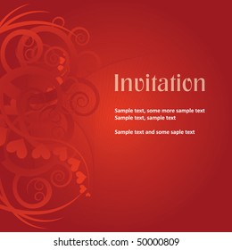 Red invitation card