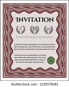 Red Invitation. Customizable, Easy to edit and change colors. Easy to print. Nice design. 