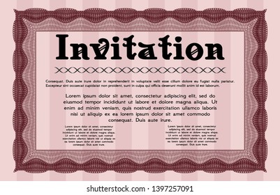 Red Invitation. Customizable, Easy to edit and change colors. Printer friendly. Modern design. 