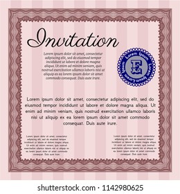 Red Invitation. Elegant design. Customizable, Easy to edit and change colors. With quality background. 