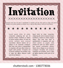 Red Invitation. Good design. With quality background. Customizable, Easy to edit and change colors. 