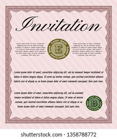 Red Invitation. Printer friendly. Sophisticated design. Customizable, Easy to edit and change colors. 