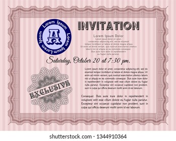 Red Invitation. With quality background. Cordial design. Customizable, Easy to edit and change colors. 