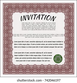 Red Invitation. With quality background. Elegant design. Customizable, Easy to edit and change colors. 