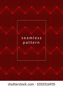 Red invitation. Seamless pattern, thin gradient petals, print, template wedding invitation card, banner, flyer. Vector illustration