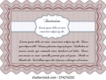 Red invitation template