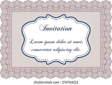 Red invitation template