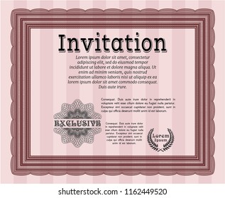 Red Invitation template. Customizable, Easy to edit and change colors. Easy to print. Excellent design. 