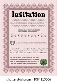 Red Invitation template. Easy to print. Customizable, Easy to edit and change colors. Sophisticated design. 