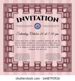 Red Invitation template. Excellent design. Customizable, Easy to edit and change colors. Printer friendly. 