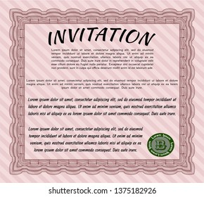 Red Invitation template. With quality background. Sophisticated design. Customizable, Easy to edit and change colors. 