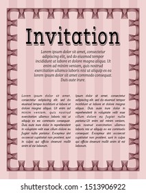 Red Invitation template. With quality background. Customizable, Easy to edit and change colors. Beauty design. 