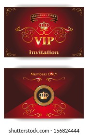 Red invitation  VIP envelope in vector