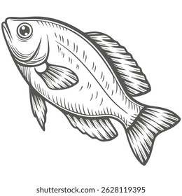 Ilustração do vetor de Irian Rainbowfish vermelho