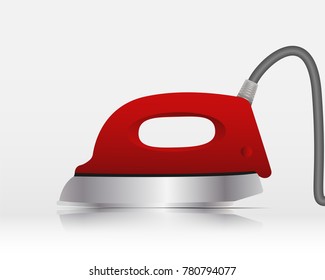 red iron on white  background. Vector illustration design.
