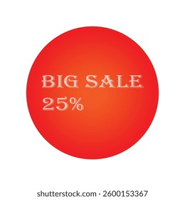 Red iscount label with vvector