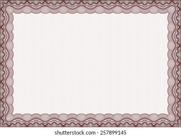 Plantilla de certificado rojo aislado.