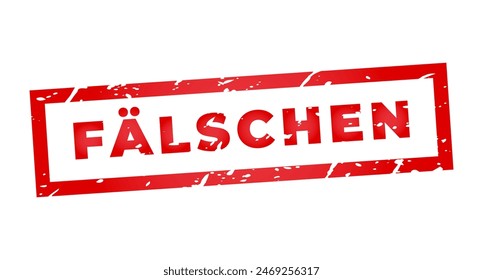 Red Fälschen isolated grunge stamp, sticker, header vector illustration
