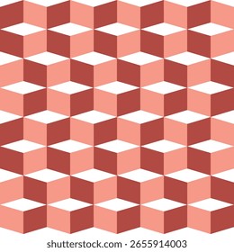 Red isometric cube block seamless pattern. Perfect for art and crafts, digital paper, fabric printing, textile printing, packaging, scrapbooking, gift wrap, background and more.

