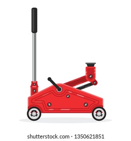 Red jack lift isolated vector