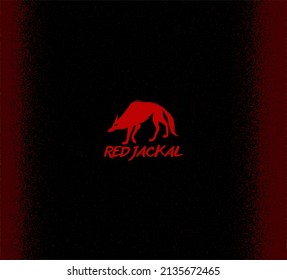 Rotes Jackal Logo, Vektorgrafik, Design-Element für Logo, Poster, Karte, Banner, Emblem, T-Shirt. Vektorgrafik.	