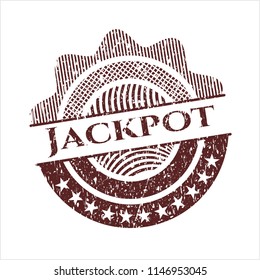 Red Jackpot distressed with rubber seal texture