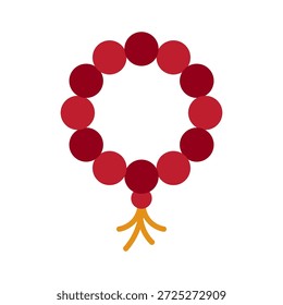 Icono de pulsera de jade rojo que simboliza la suerte, la protección y la prosperidad en la cultura china. Perfecto para el Año Nuevo Lunar, las tradiciones asiáticas y los conceptos de diseño festivo