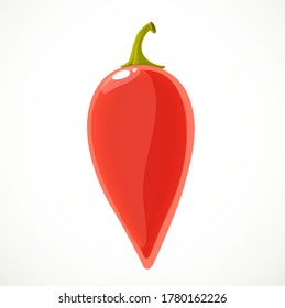 Red jalapenos isolated on white background