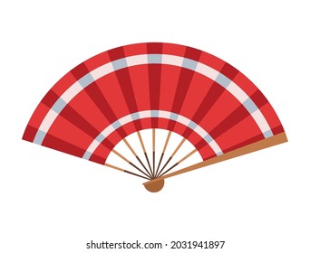 red japanese fan traditional icon