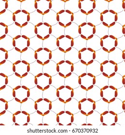 Red Japanese Maple Tree Samara Rounded Hex Pattern