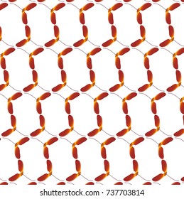 Red Japanese Maple Tree Samara Stitch Looking Pattern In Alternate Orientations