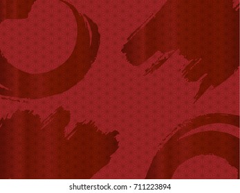 Red Japanese pattern background material