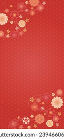 Plantilla de fondo de patrón japonés rojo