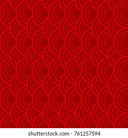 red japanese wave pattern