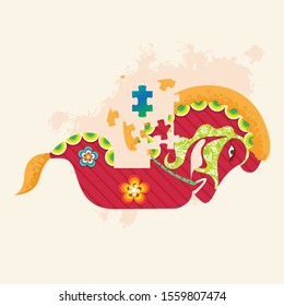 RED JARANAN HOBBY HORSE PUZZLE