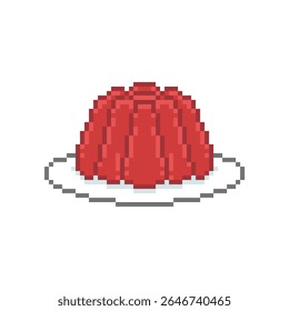 Tarta de jalea roja Pixel Art