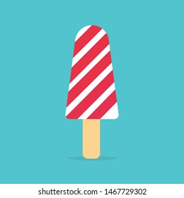 Red jelly eskimo ice cream on wood stick