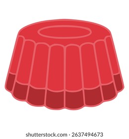red jelly sweet snack food flat color vector illustration template design