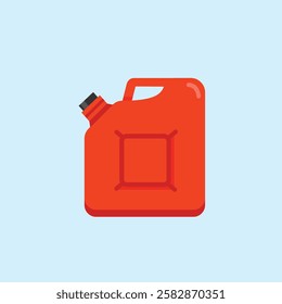 red jerry can icon tank box, oil and oil container, fuel logo illustration