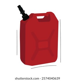 Red jerry can.Jerry can red canister diesel handle 