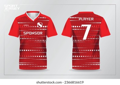 red jersey shirt template for sport uniform