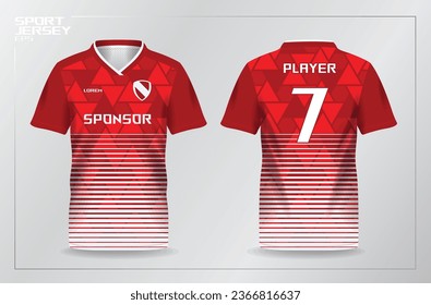 red jersey shirt template for sport uniform