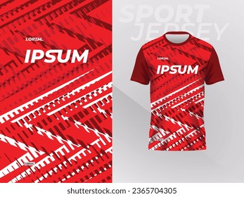 red jersey sport mockup template for soccer, football, racing, gaming, motocross, cycling, and running