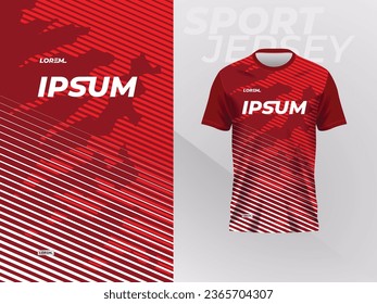 plantilla de simulación deportiva de jersey roja para fútbol, fútbol, carreras, juegos, motocross, ciclismo y carreras