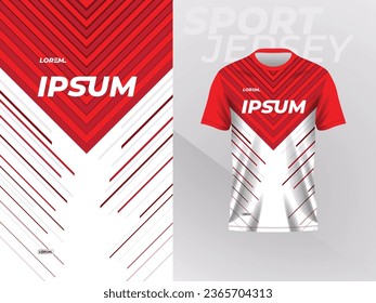 plantilla de simulación deportiva de jersey roja para fútbol, fútbol, carreras, juegos, motocross, ciclismo y carreras