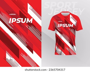 plantilla de simulación deportiva de jersey roja para fútbol, fútbol, carreras, juegos, motocross, ciclismo y carreras