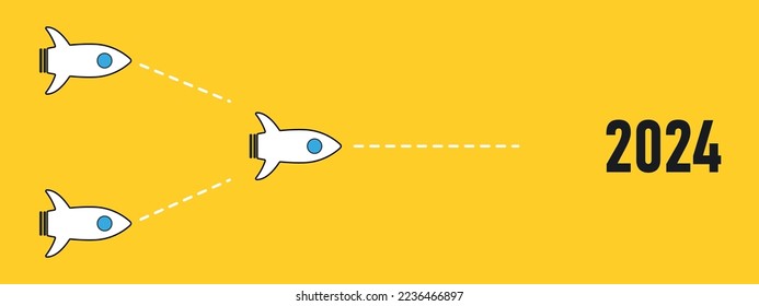 Red Jet towards goal, plan, action. 202 year plan idea concept. business creativity new idea discovery innovation technology. strategic plan, success-oriented working idea.